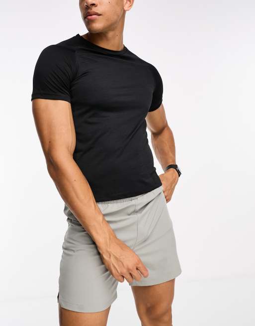 HIIT - Trainings-T-shirt in gemêleerd zwart