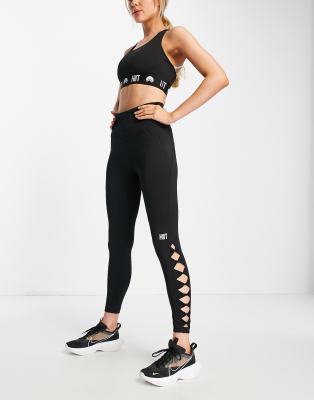 Hiit Zebra Print Leggings In Black