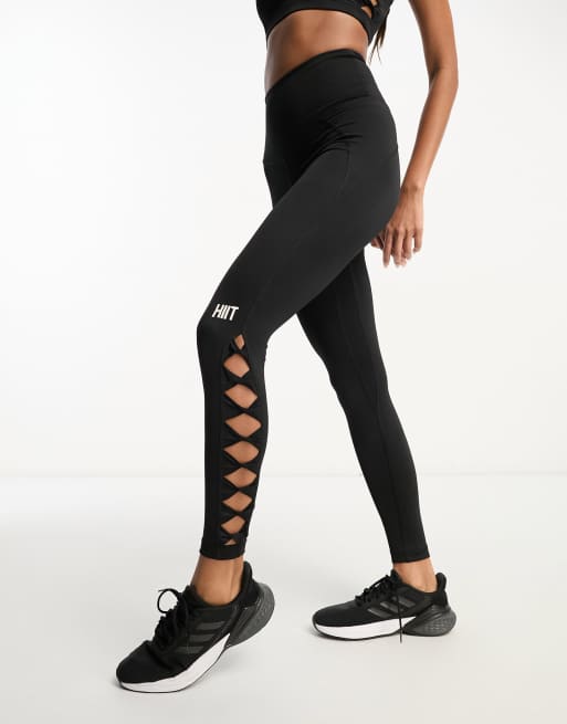 HIIT twist side legging in black ASOS