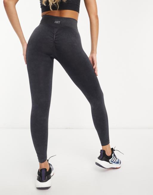 HIIT washed seamless legging in charcoal