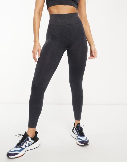HIIT washed seamless leggings in charcoal