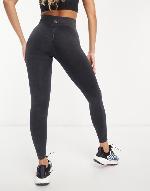 HIIT washed seamless leggings in charcoal