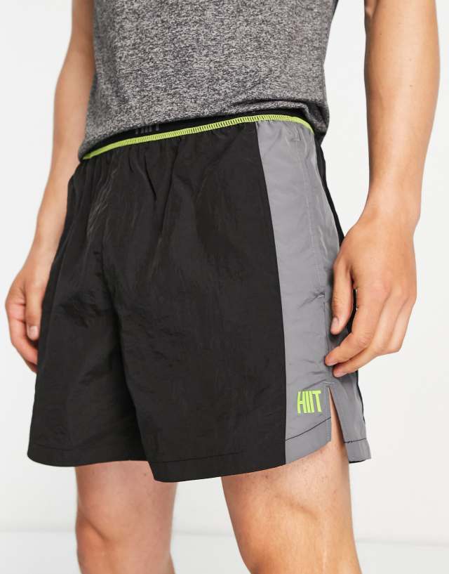 HIIT woven color block shorts
