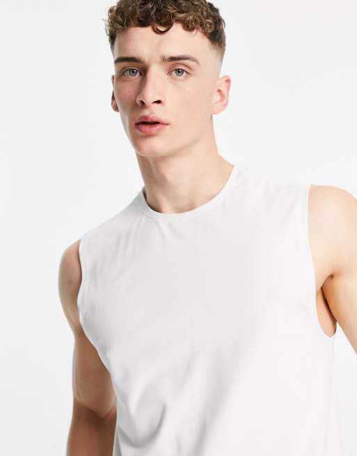 HIIT Yoga high neck vest in pale grey ASOS