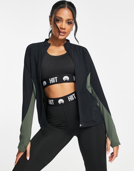 HIIT zip through jacket with contouring