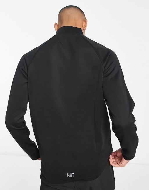 Black Activewear Zip Thru Jacket, Men's Activewear