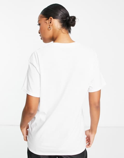 HNR LDN – Biały T-shirt oversize z motywem aniołka, 2 z 4