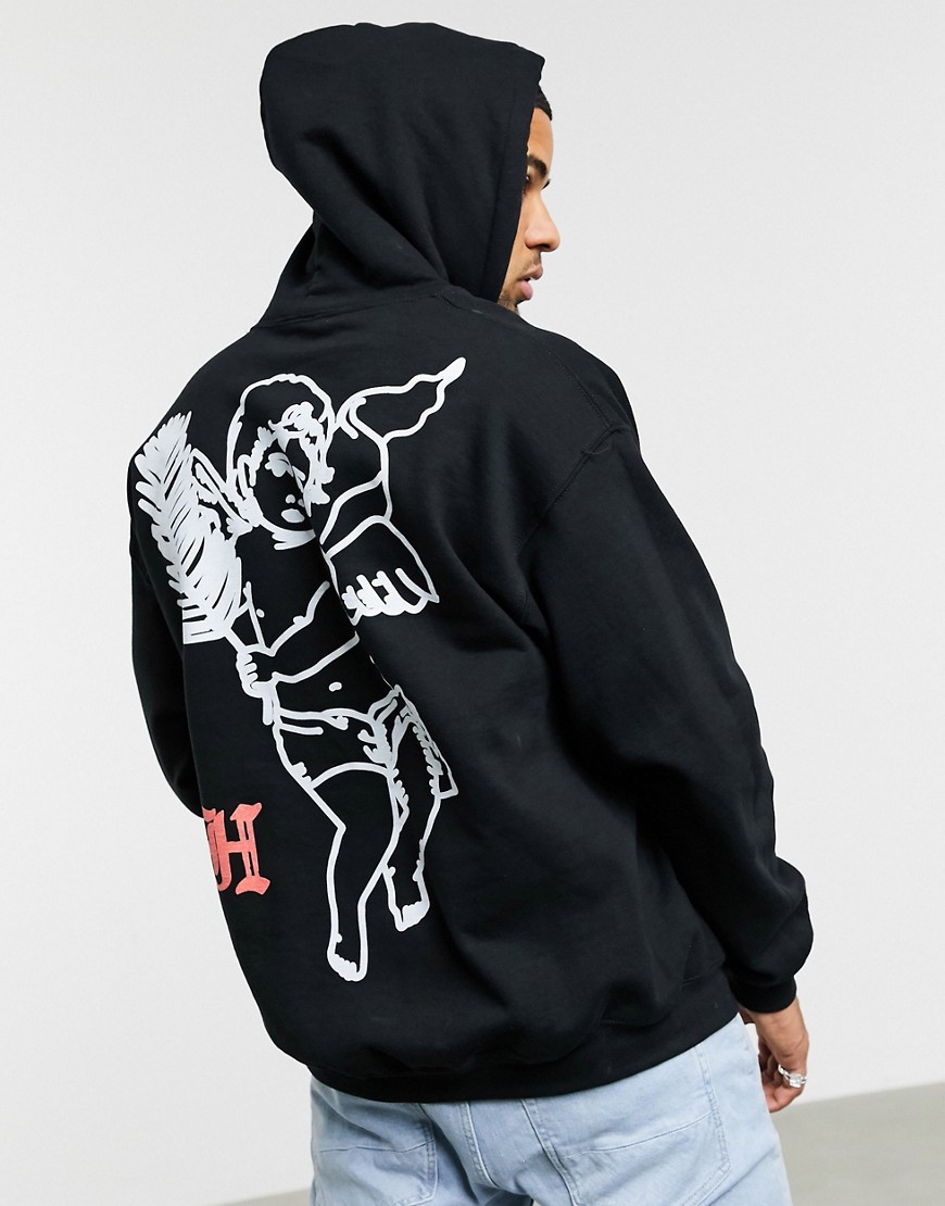 HNR LDN cherub hoodie-Black