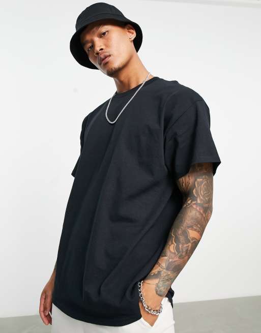 HNR LDN - Oversized T-shirt met tempelprint op de achterkant in zwart, 3 van 4