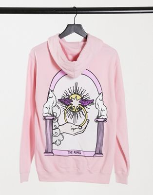 HNR LDN ring hoodie in light pink | ASOS