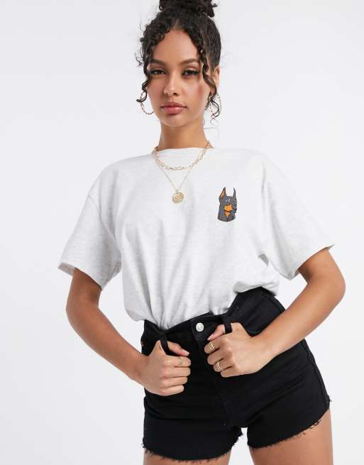 HNR LDN - T-shirt oversize avec imprimé doberman