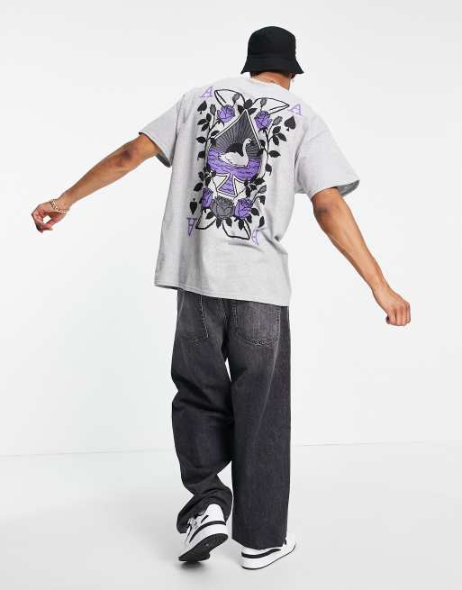 HNR LDN – T-shirt oversize z nadrukiem na plecach