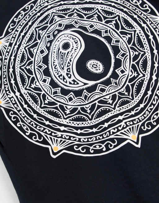 HNR LDN – T-shirt oversize z nadrukiem Yin i Yang na plecach, 3 z 4