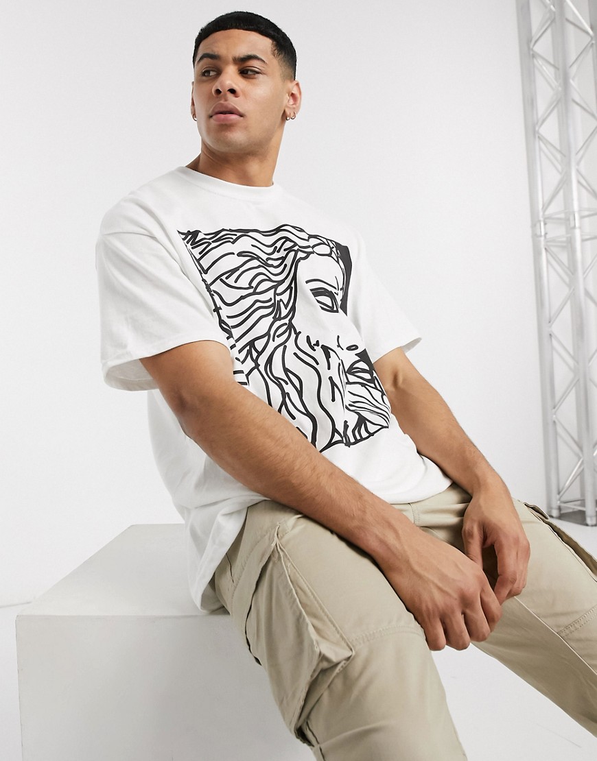 HNR LDN - Zeus - T-shirt oversize-Bianco