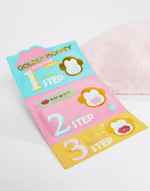 Holika Holika - Golden Monkey Glamour - Kit pour les lèvres en  3 étapes, 2 de 4