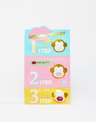 Holika Holika – Golden Monkey Glamour Lip 3-Step Kit-Ingen färg
