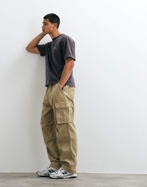Holister Baggy-Cargohose mit Taschen in Sand, 3 von 5