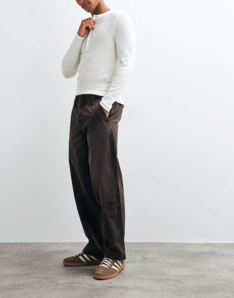 Holister pantaloni baggy anni 2000 in marrone scuro - view 1