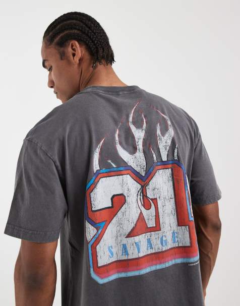 Hollister – 21 Savage – Svart t-shirt med boxig passform - view 1