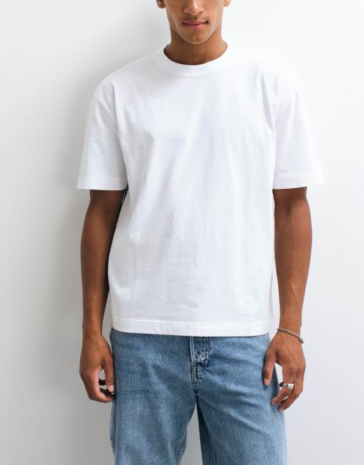 Hollister 3 pack boxy heavyweight t-shirt in white, grey and black, 2 of 5