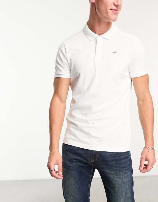 Hollister Men's Flex Pique Stretch Polo Shirt HOM-3 (Large, 0685-112) :  : Fashion