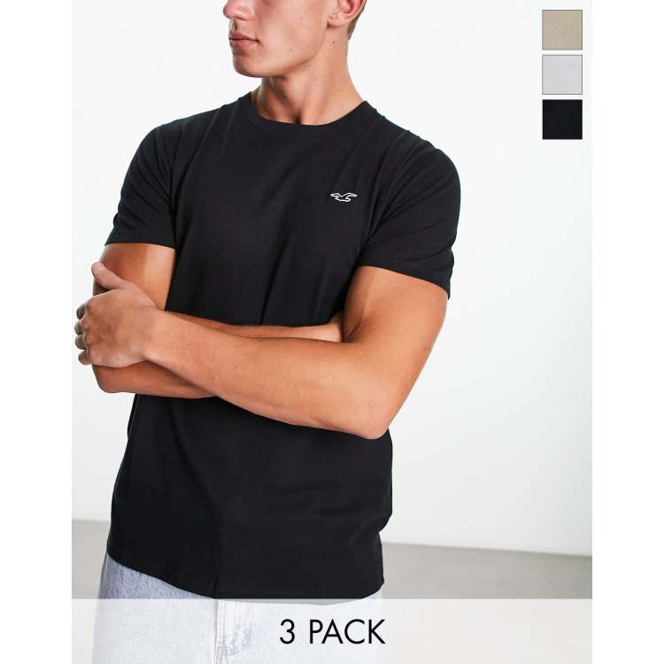 Lot 3 t shirt hollister clearance