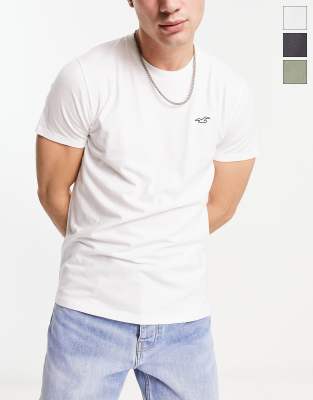 Hollister varsity logo t-shirt in white