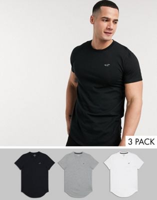 hollister 3 pack polo shirts