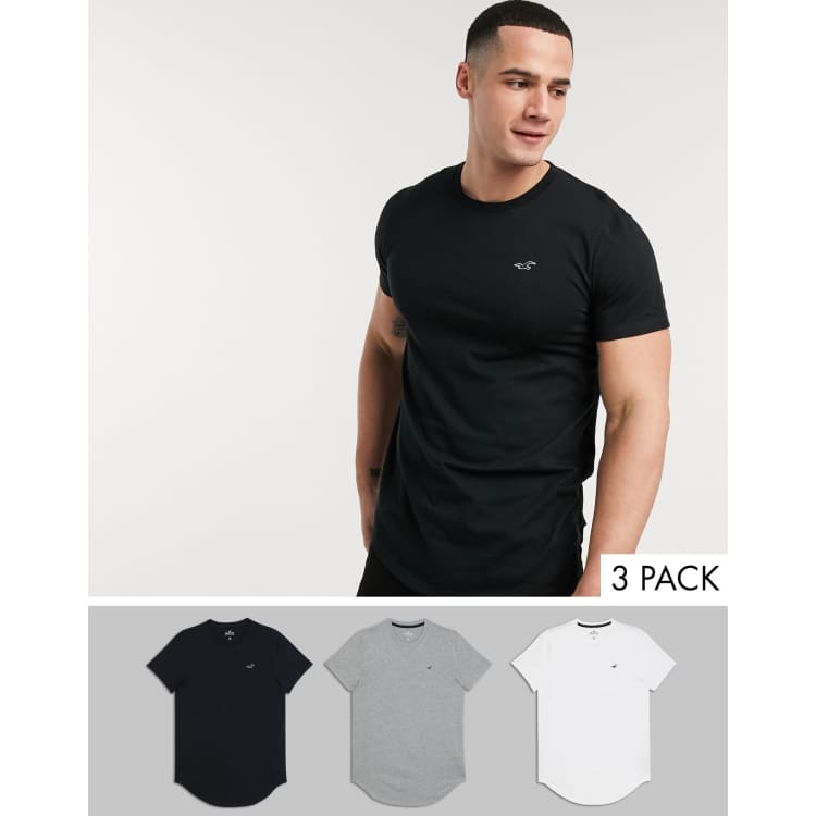 Hollister must have collection curved hem tee best sale
