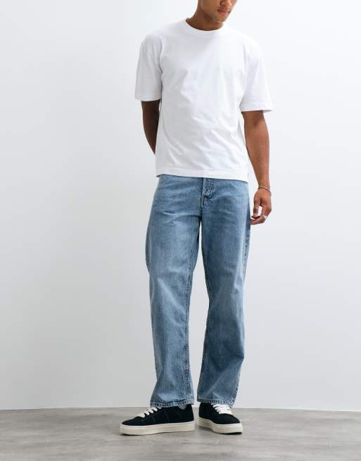 Hollister 3er-Pack kastiges schweres T-Shirt in Weiß, Grau und Schwarz, 4 von 5