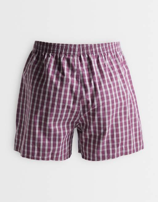 Hollister 5 pack boxer trunks in check print, 3 of 3
