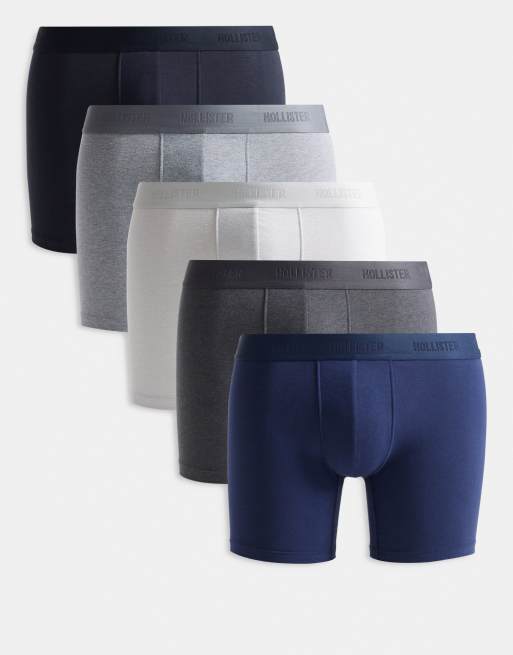 Hollister 5 pack briefs in gray shades