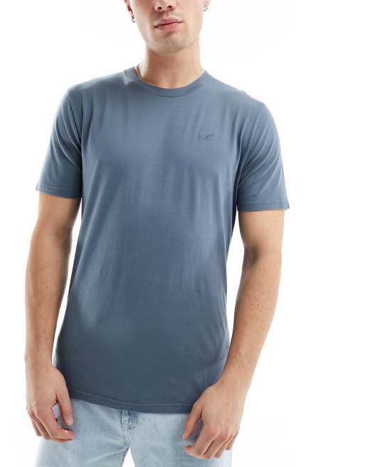 Hollister 5 pack crew neck t-shirt in tonal blues, 2 of 4