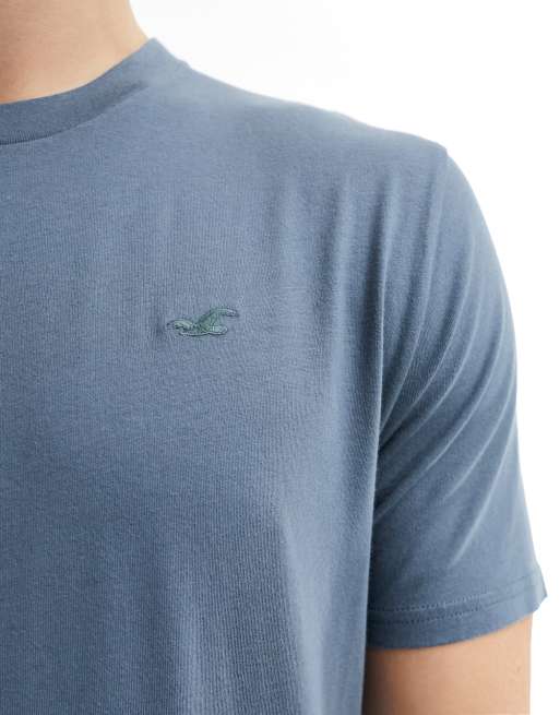 Hollister 5 pack crew neck t-shirt in tonal blues, 4 of 4
