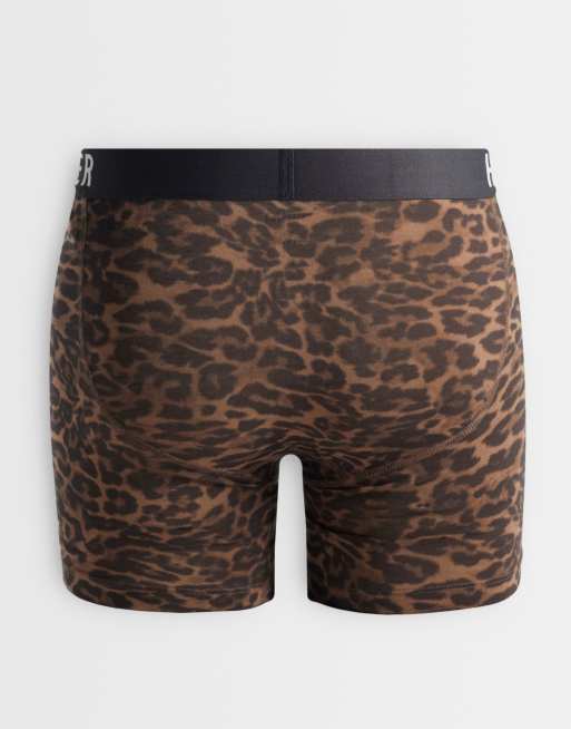 Hollister 5 pack fly front boxers in leopard and camo print, 3 of 3