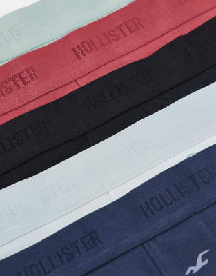 Hollister 5-pack Patterned Basic Classic Trunks In Multi