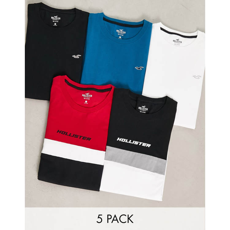 Hollister, Shirts, Hollister Co Navy Colorblock Logo Graphic Tee