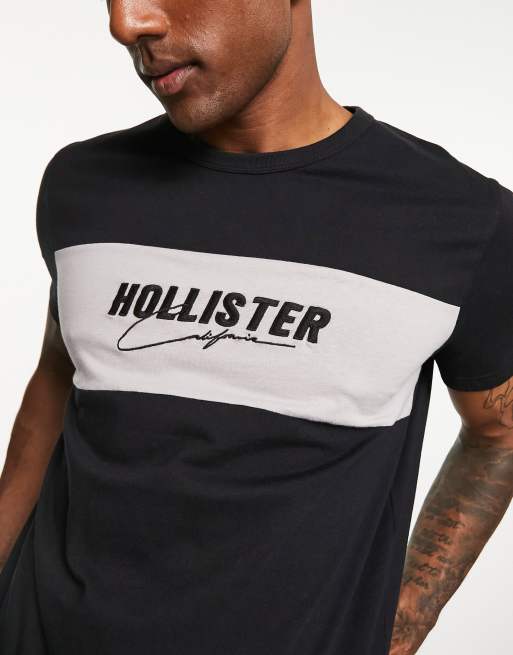 Hollister colorblock 2025 logo graphic tee