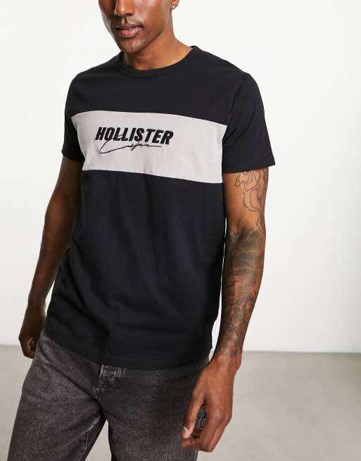 Hollister tech logo t-shirt in black