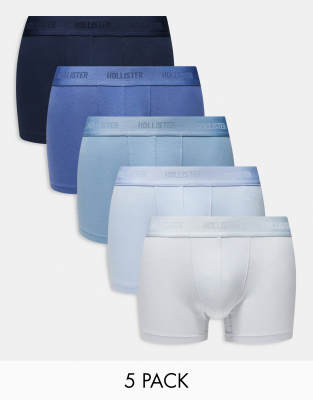 Hollister 5-pack trunks in blue