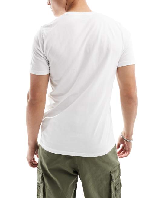 Hollister 7 pack icon logo t-shirt in white/black/grey/blues/green/red, 3 of 4