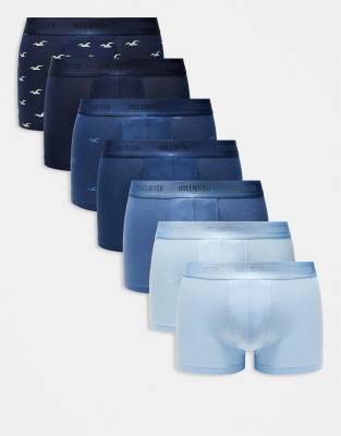 7 pack pattern basic classic briefs in blue multi