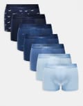 [Hollister] Hollister 7 pack pattern basic classic trunks in blue multi S MULTI