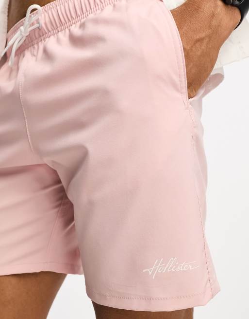Hollister pink new arrivals swim trunks