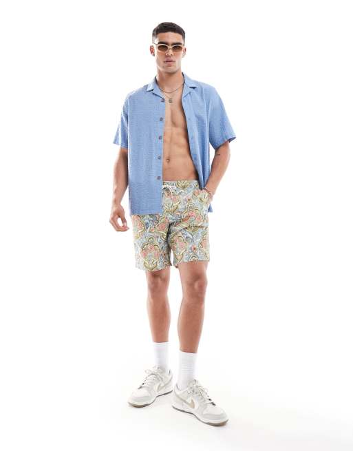 Hollister 7inch mosaic print swim shorts in multi ASOS