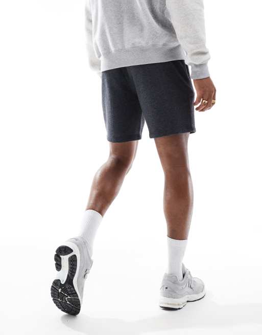 Hollister 8" icon fleece short in charcoal