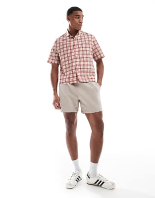 Hollister Hollister 8"" loose fleece short in beige-Neutral