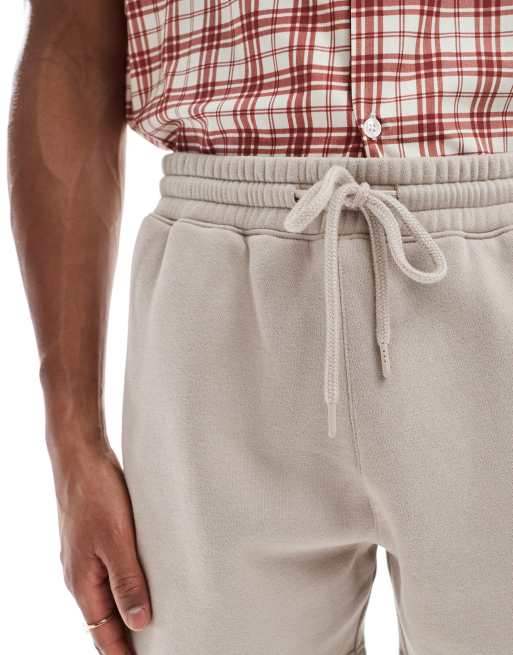 Hollister 8"" loose fleece short in beige, 3 of 5