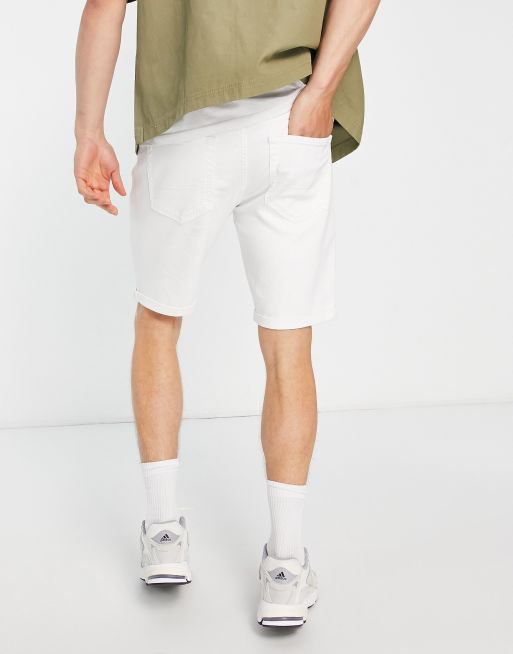 Hollister white denim shorts discount