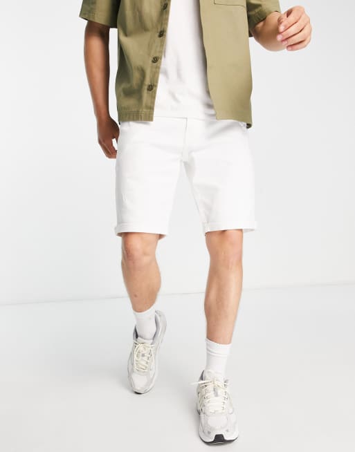 Hollister white cheap denim shorts